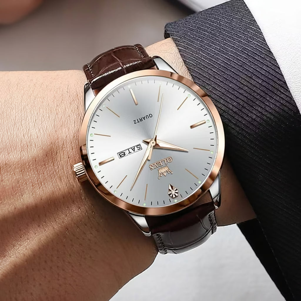 top rated OLEVS IMPÉRIA™ – The Dual Calendar Executive Watch - Product photo