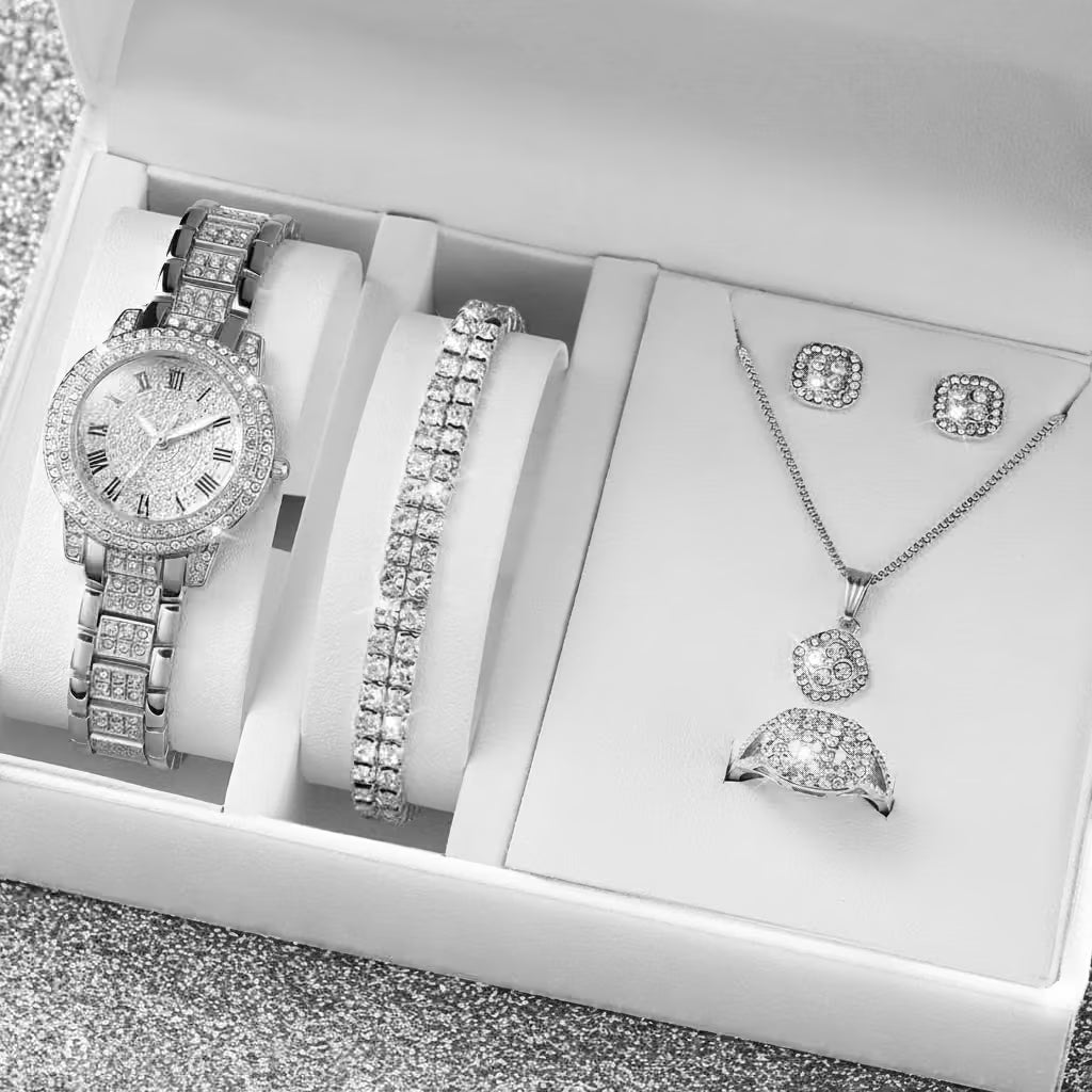 sale Lustrella Set – 6-Piece Diamond-Inspired Women's Watch - Product photo
