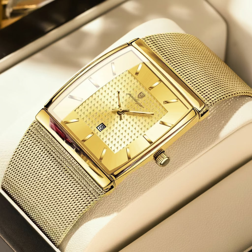 MetroLine™ – Top Luxury Stainless Steel Mesh Date Watch