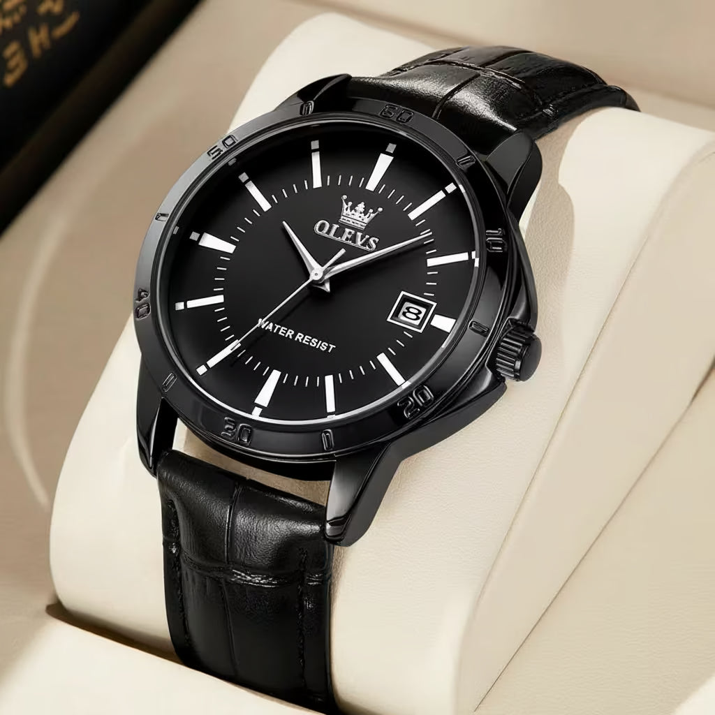 OLEVS NOIRÉ™ – The Minimalist Leather Timepiece - Additional product view 4